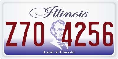 IL license plate Z704256
