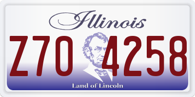 IL license plate Z704258