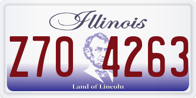 IL license plate Z704263