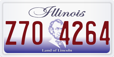 IL license plate Z704264