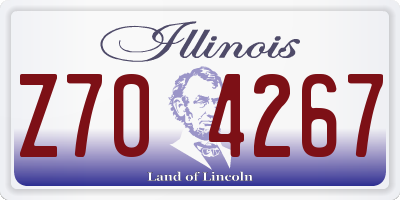 IL license plate Z704267