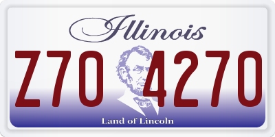 IL license plate Z704270