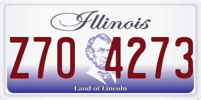 IL license plate Z704273