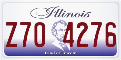 IL license plate Z704276