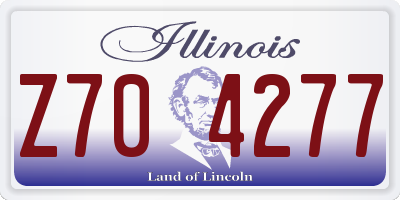 IL license plate Z704277