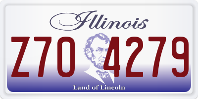 IL license plate Z704279