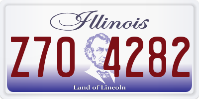 IL license plate Z704282