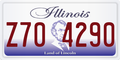 IL license plate Z704290