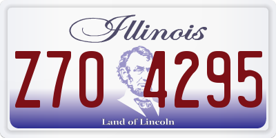 IL license plate Z704295