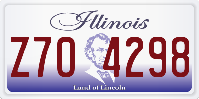 IL license plate Z704298