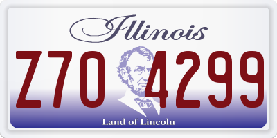 IL license plate Z704299
