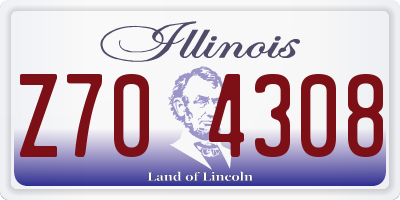 IL license plate Z704308