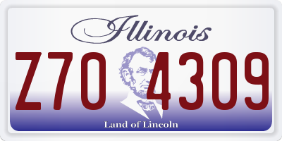 IL license plate Z704309