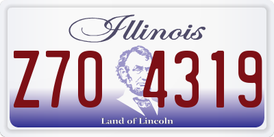 IL license plate Z704319