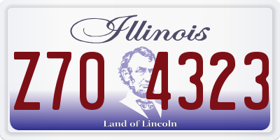 IL license plate Z704323