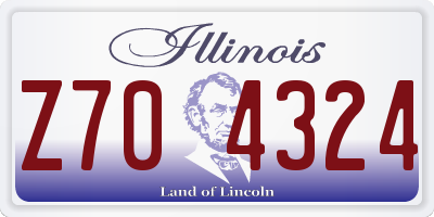 IL license plate Z704324