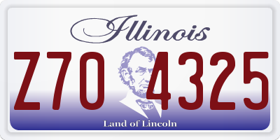 IL license plate Z704325