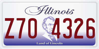 IL license plate Z704326