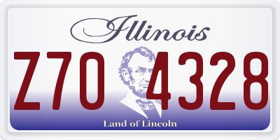 IL license plate Z704328