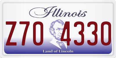 IL license plate Z704330