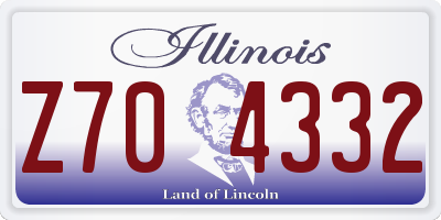 IL license plate Z704332