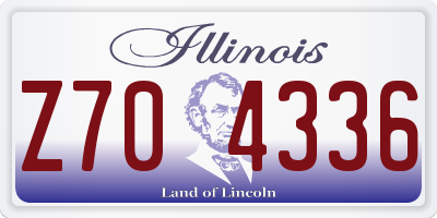 IL license plate Z704336