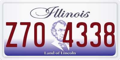 IL license plate Z704338