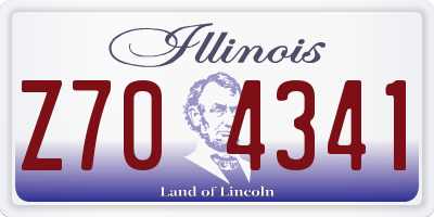 IL license plate Z704341