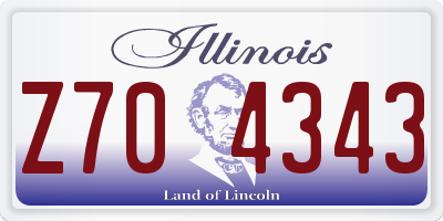 IL license plate Z704343