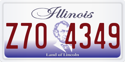 IL license plate Z704349
