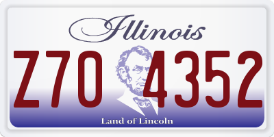 IL license plate Z704352