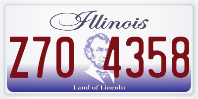 IL license plate Z704358