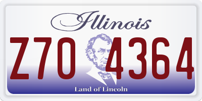 IL license plate Z704364