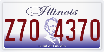 IL license plate Z704370
