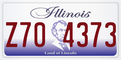 IL license plate Z704373