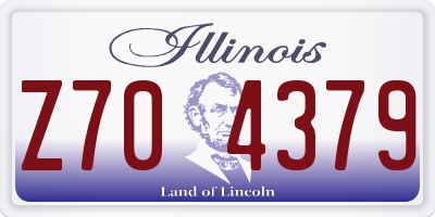 IL license plate Z704379