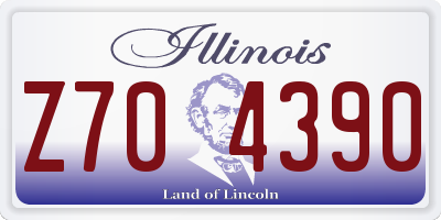 IL license plate Z704390