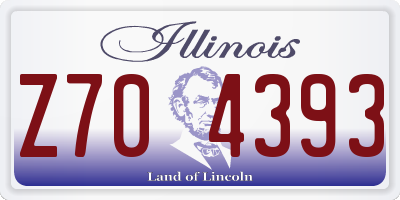 IL license plate Z704393