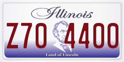 IL license plate Z704400