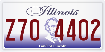 IL license plate Z704402