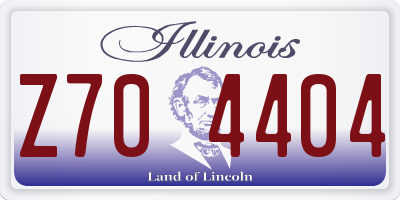 IL license plate Z704404