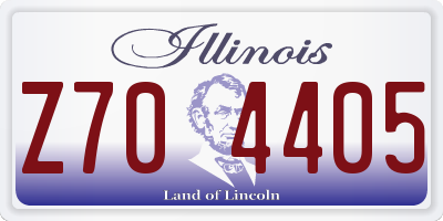 IL license plate Z704405