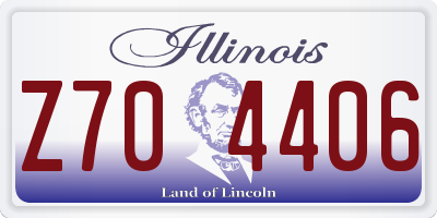 IL license plate Z704406