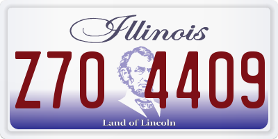 IL license plate Z704409