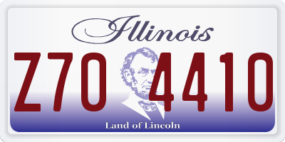 IL license plate Z704410
