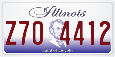 IL license plate Z704412
