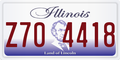 IL license plate Z704418
