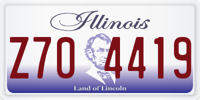 IL license plate Z704419