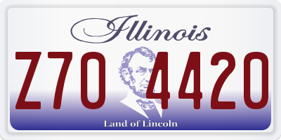 IL license plate Z704420