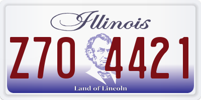 IL license plate Z704421
